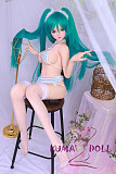 TPE製ラブドール MOZU 145cm Dカップ 小音（xiaoyin) 体重25kg 肌色＆眼球色＆メイク＆ウィッグ＆衣装は宣材写真と同じ