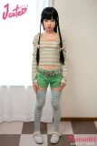 J-cute 137cm  AGB08 衣音ヘッド 髪の毛植毛 フルシリコン製ダッチワイフ  ストライプコーデ