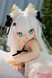 MW Girl(魔物姫)  85cm 玲音 バースト中 二次元アニメラブドール 猫耳ホワイトヘア 天使風ランジェリー 宣材写真はシリコン製ボディ