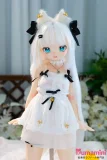 MW Girl(魔物姫)  85cm 玲音 バースト中 二次元アニメラブドール 猫耳ホワイトヘア 天使風ランジェリー 宣材写真はシリコン製ボディ