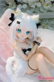 MW Girl(魔物姫)  85cm 玲音 バースト中 二次元アニメラブドール 猫耳ホワイトヘア 天使風ランジェリー 宣材写真はシリコン製ボディ
