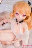 羊角社doll 141cm AAカップ ビニール製ヘッド+S-TPE製ボディ アニメ系ラブドール ソファーに座ってる可愛い美少女ドール