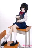 XYGO 142cm バスト小 苏知知ヘッド 二次元美少女スタイルドール 三つ編みロングヘア・制服風コスチューム ソフトビニールヘッド+TPEボディ