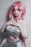 Elsa Babe 140cm RAD052-斉藤雪絵-Saitou Yukieヘッド アニメ風リアルドール 二次元美少女ラブドール ピンク超ロングヘア×ハートアイ フルシリコン製  カスタマイズ可