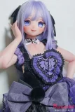 Elsa Babe 140cm-M  AHR030 小岛千鹤Kojima Chituruヘッド 二次元 アニメドール 二次元美少女ドール ゴシックパープルドレス アニメ顔ラブドール ロングラベンダーヘア・ハート装飾 フルシリコン製  カスタマイズ可