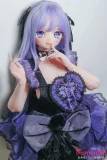 Elsa Babe 140cm-M  AHR030 小岛千鹤Kojima Chituruヘッド 二次元 アニメドール 二次元美少女ドール ゴシックパープルドレス アニメ顔ラブドール ロングラベンダーヘア・ハート装飾 フルシリコン製  カスタマイズ可
