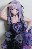 Elsa Babe 140cm-M  AHR030 小岛千鹤Kojima Chituruヘッド 二次元 アニメドール 二次元美少女ドール ゴシックパープルドレス アニメ顔ラブドール ロングラベンダーヘア・ハート装飾 フルシリコン製  カスタマイズ可