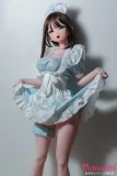 Elsa Babe 144cm  二次元 アニメ美少女ドール  アニメ調リアルドール ナース風ブルーストライプ衣装の美少女ドール アニメ顔ラブドール