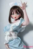 Elsa Babe 144cm  二次元 アニメ美少女ドール  アニメ調リアルドール ナース風ブルーストライプ衣装の美少女ドール アニメ顔ラブドール