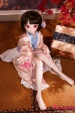 XYGO 141cm Cカップ 琉璃ヘッド  二次元美少女ラブドール  シリコン製ヘッド+TPEボディ 紅葉の灯りに佇む和装アニメフェイスドール