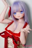 Elsa Babe 140cm-M  AHR030 小岛千鹤Kojima Chituruヘッド 二次元 アニメドール 二次元美少女ドール ラベンダーヘアのアニメフェイスラブドール ドット柄リボンドレスを着た二次元美少女ドール フルシリコン製  カスタマイズ可