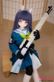 XYGO 141cm Cカップ R03垃圾兔ヘッド パープルロングヘア×セーラー服のアニメフェイスラブドール 宣伝写真はシリコンヘッド＋TPEボディ