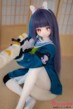 XYGO 141cm Cカップ R03垃圾兔ヘッド パープルロングヘア×セーラー服のアニメフェイスラブドール 宣伝写真はシリコンヘッド＋TPEボディ