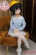 羊角社doll 141cm AAカップ ビニール製ヘッド+S-TPE製ボディ アニメ系ラブドール 黒髪ツイン団子ヘアラブドール 幼稚園コス 宣材写真は手描きメイク