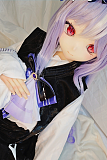 XYGO 141cm Cカップ R04薇薇安 二次元アニメ風 赤い瞳の少女ドール 可愛い紫髪ロングヘアラブドール 宣伝写真はシリコンヘッド＋TPEボディ
