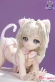DOLLTA アニメ美少女ドール 鈴 (Suzu) フルシリコン製 112cm-AAカップ 猫耳アニメフェイスドール 金髪ロングヘアを持つ可愛い萌え系二次元ラブドール 宣伝画像と同じ衣装も付属