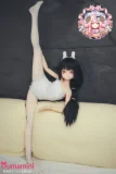 【限定予約キャンペン 4/6迄 手描きメイク＋専属ヴィッグ＋関節指＋衣装3セット無料】羊角社doll 141cm 垃圾兔（ゴミウサギ） S-TPE製ボディ アニメ系ラブドール 黒髪ロング×赤い瞳のアニメフェイス ラブドール セーラー服うさ耳デザイン 二次元アニメドール
