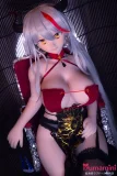 【即納・国内発送・送料無料】Mini Doll ミニドール セックス可能 60cm バスト大  PVCヘッド＋シリコン製ボディ シルバーロングヘア×金色の瞳 アニメフェイスのファンタジー風美少女ラブドール