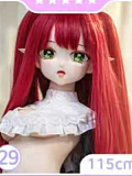 MW Girl(魔物姫)  芽衣ヘッド 115cm アニメ風グリーンヘア 可愛い美少女ドール 学生制服スタイルの二次元ラブドールドール 宣伝画像はバスト中