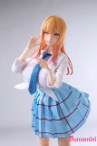 【先行予約 6月発送予定】Otaku Doll ミニドール アニメ顔 喜多川 海夢 65cm PVCヘッド+シリコンボディ 元気で可愛いアニメフェイスドール ブロンドロングヘア×学生風制服スタイル二次元ラブドール 二次元ドール 収納が便利 セックスフィギュア