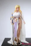 【先行予約 6月発送予定】Otaku Doll ミニドール アニメ顔 剣の聖女 65cm PVCヘッド+シリコンボディ ブロンドロングヘアの神官風アニメフェイスドール ファンタジースタイル二次元ラブドール 二次元ドール 収納が便利 セックスフィギュア