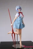 【先行予約 6月発送予定】Otaku Doll ミニドール アニメ顔 EVA 綾波レイ 65cm PVCヘッド+シリコンボディ 青髪ショートヘアのアニメフェイスドール 白いプラグスーツ風SFコスチュームラブドール ミニサイズ二次元ドール 二次元ドール 収納が便利 セックスフィギュア