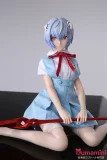 【先行予約 6月発送予定】Otaku Doll ミニドール アニメ顔 EVA 綾波レイ 65cm PVCヘッド+シリコンボディ 青髪ショートヘアのアニメフェイスドール 白いプラグスーツ風SFコスチュームラブドール ミニサイズ二次元ドール 二次元ドール 収納が便利 セックスフィギュア
