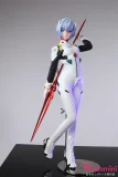 【先行予約 6月発送予定】Otaku Doll ミニドール アニメ顔 EVA 綾波レイ 65cm PVCヘッド+シリコンボディ 青髪ショートヘアのアニメフェイスドール 白いプラグスーツ風SFコスチュームラブドール ミニサイズ二次元ドール 二次元ドール 収納が便利 セックスフィギュア