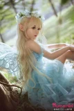 【10%OFF 4/5日迄】Cosdoll 146cm AAカップ フルシリコン製 清灵 妖精風 金髪スタイル リアルラブドール 小柄等身大ドール