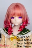 GUAVADOLL アニメドール ソフトビニール製ヘッド+TPE製ボディ 145cm Bカップ DM08 リアルドール ナチュラルドール 文学系美少女