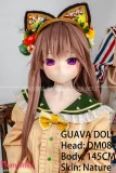 GUAVADOLL アニメドール ソフトビニール製ヘッド+TPE製ボディ 145cm Bカップ DM08 ナチュラル肌 可愛い猫耳 リアルドール ティータイムスタイル