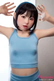J-cute 149cm AGD32 萊ヘッド フルシリコン製ラブドール 黒髪 ショートヘア 軟性ヘッドのみ ブルースポーツウェア リアル美少女ドール