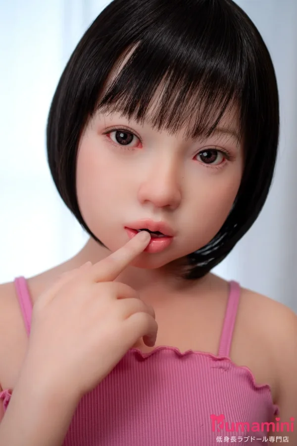 J-cute 128cm  AGB35 楓ヘッド フルシリコン製ダッチワイフ ピンクの可愛い衣装 ショートヘア ナチュラル 可愛い美少女ドール