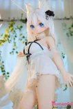 MW Girl(魔物姫)  115cm 凛 アニメ系 白髪 猫耳 シースルードレス衣装 二次元系ダッチワイフ 宣伝画像はシリコンボディ バスト大