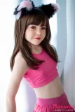 J-cute 137cm AAカップ GB28ハニー リアル風ダッチワイフ 黒瞳の少女 ブラウンロングヘア フルシリコン製