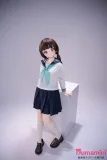 XYGO 142cm AAカップ R02 春来美桜  黒髪 ツインテール セーラー服 清楚系 アニメ風リアルドール 宣伝写真はビニールヘッド＋TPEボディ カスタマイズ可能