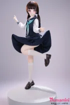 XYGO 142cm AAカップ R02 春来美桜  黒髪 ツインテール セーラー服 清楚系 アニメ風リアルドール 宣伝写真はビニールヘッド＋TPEボディ カスタマイズ可能