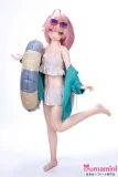 XYGO 142cm  AAカップ R04 小野 ピンクヘア サングラス付き オッドアイ 水着スタイル 二次元美少女ラブドール 宣伝写真はシリコンヘッド＋TPEボディ カスタマイズ可能