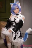 Real Girl (A工場製)  146cm Cカップ BY062ヘッド レムコス メイド服の美少女 リアルダッチワイフ 宣伝写真はフルシリコン製 カスタマイズ可能