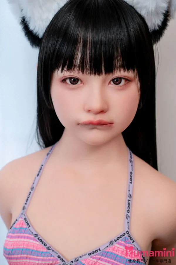 J-cute 144cm AGD38 遥（はるか）バスト平 獣耳アクセ付き 紫ビギニースタイル 貧乳美少女 アダルトドール フルシリコン製  口開閉機能とEXP骨格付き