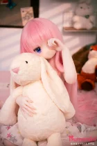 XYGO 132cm AAカップ R03ヘッド 日向 ピンクロングヘア 可愛いドレス アニメ風美少女ラブドール 宣伝写真はシリコンヘッド＋TPEボディ カスタマイズ可能