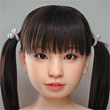 J-cute 137cm  AGB08 衣音ヘッド ブラウンヘア ツインテール 黒色キャミソール フルシリコン製 リアル美少女ラブドール