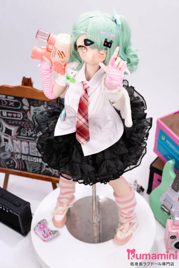 XYGO 145cm AAカップ R04ヘッド 小奈 ミントグリーンヘア ツインテール サイバー系 二次元美少女ラブドール 宣伝写真はシリコンヘッド＋TPEボディ カスタマイズ可能