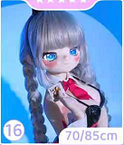 MW Girl(魔物姫)  85cm 绘里 銀髪三つ編みスタイル オフショルニット 幻想系アニメ美少女ダッチワイフ 宣材写真はシリコン製ボディ バスト中