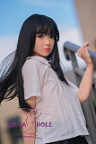 フルシリコン製ラブドール WAXDOLL 新型 142cm 貧乳 GD03ヘッド リアルメイク付き