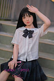 フルシリコン製ラブドール WAXDOLL 新型 142cm 貧乳 GD03ヘッド リアルメイク付き