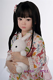 シリコン製頭部+TPEボディ ラブドール AXB Doll 新型120cm バスト平 GB05Rヘッド 掲載画像のボディはリアルメイク付き