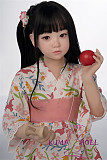 シリコン製頭部+TPEボディ ラブドール AXB Doll 新型120cm バスト平 GB05Rヘッド 掲載画像のボディはリアルメイク付き