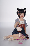 シリコン製頭部+TPEボディ ラブドール AXB Doll 新型110cm バスト平 GB58ヘッド 掲載画像のボディはリアルメイク付き