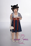 シリコン製頭部+TPEボディ ラブドール AXB Doll 新型110cm バスト平 GB58ヘッド 掲載画像のボディはリアルメイク付き